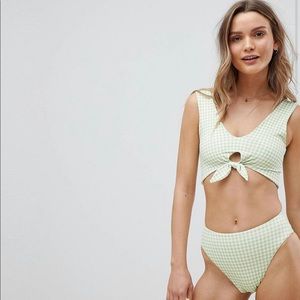 Montce Kim bikini top gingham